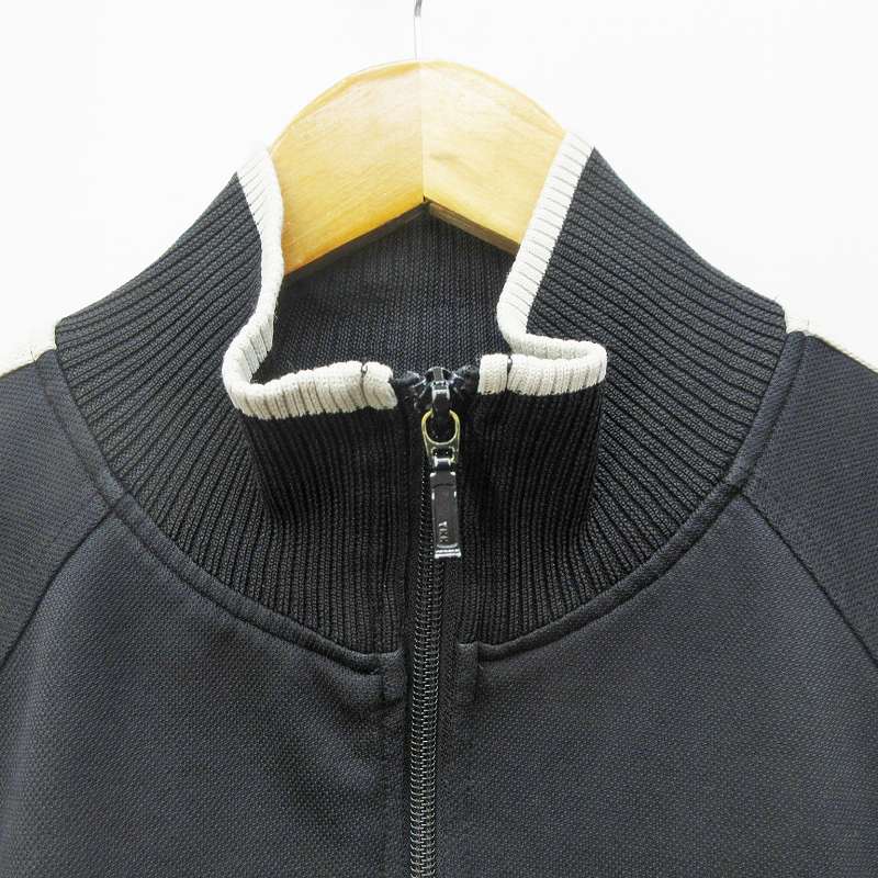 ユニクロ Uniqlo トラック ジャケット ジャージ ラグラン ジップアップ ライン M 黒 ブラック系 33 メンズ 064 ベクトルパーク