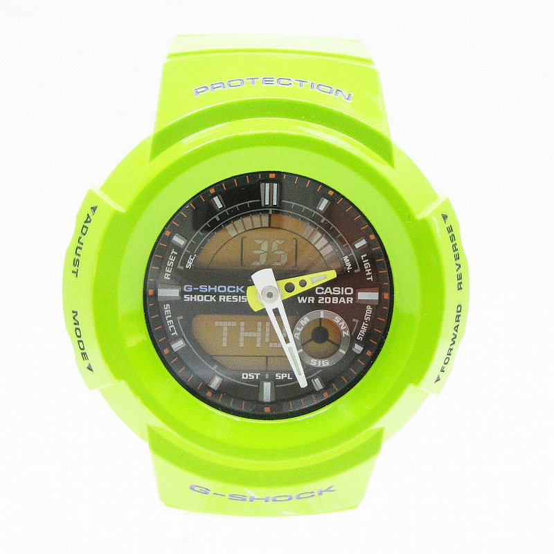 カシオジーショック Casio G Shock クレイジーカラーズ アナデジ 腕時計 黄緑 グリーン系 クォーツ デジタル デジアナ Aw 5sc メンズ 064 ベクトルパーク