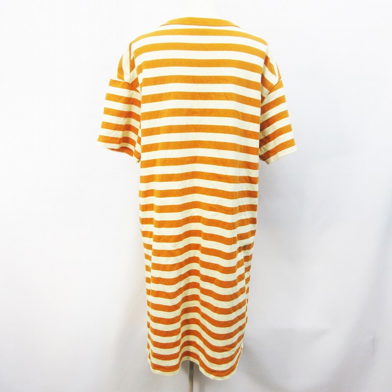 ユニクロ Uniqlo ユニクロユー Tシャツ ワンピース 半袖 膝丈 丸首 ボーダー M 橙 オレンジ系 ベージュ系 35 レディース 064 ベクトルパーク ユニクロ Uniqlo ユニクロユー Tシャツ ワンピース 半袖 膝丈 丸首 ボーダー M 橙 オレンジ系 ベージュ系 35 レディース 064 ベクトルパーク