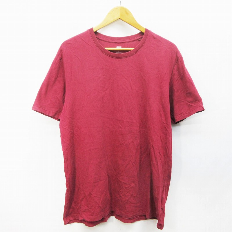 ユニクロ Uniqlo Tシャツ カットソー 半袖 丸首 無地 綿 コットン 100 Xl 赤 レッド系 35 メンズ 064 ベクトルパーク