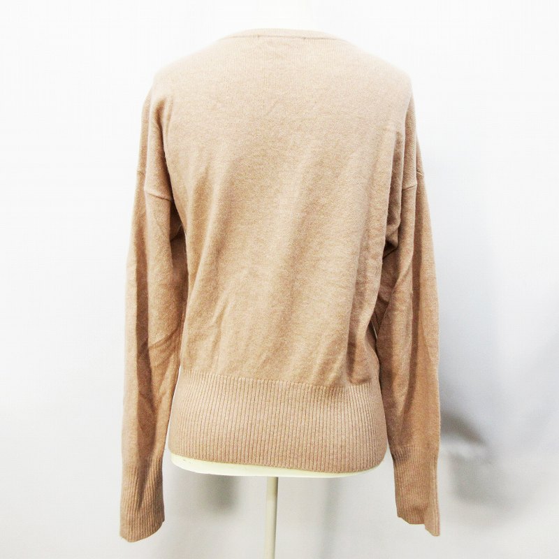 ユニクロ Uniqlo 251 ニット セーター 長袖 丸首 カシミヤ 100 M ピンク系 36 レディース 064 ベクトルパーク