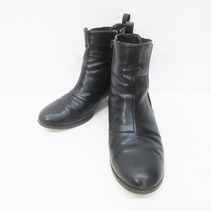 ハッシュアッシュ Hushush サイドゴア ブーツ 靴 シューズ ショート フェイクレザー M 約23 23 5cm相当 黒 ブラック系 レディース 064 ベクトルパーク