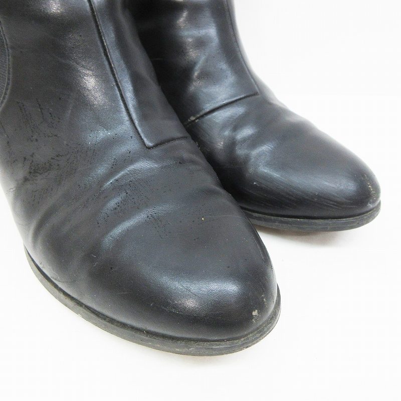 ハッシュアッシュ Hushush サイドゴア ブーツ 靴 シューズ ショート フェイクレザー M 約23 23 5cm相当 黒 ブラック系 レディース 064 ベクトルパーク