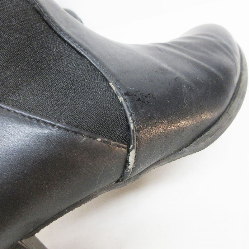 ハッシュアッシュ Hushush サイドゴア ブーツ 靴 シューズ ショート フェイクレザー M 約23 23 5cm相当 黒 ブラック系 レディース 064 ベクトルパーク