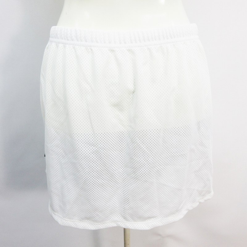 未使用品 エレッセ Ellesse テニスウェア スポーツウェア スコート スカート ミニ丈 メッシュ シースルー 大きいサイズ Xl 白 ホワイト系 39 レディース 064 ベクトルパーク