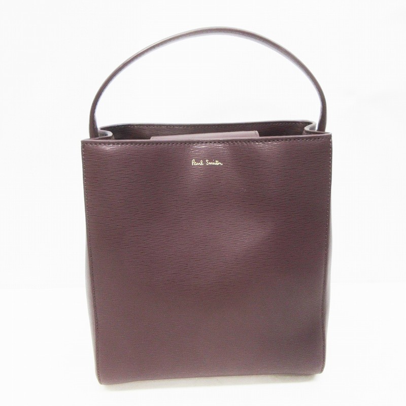 ポールスミス Paul Smith 2way ワンハンドル ハンドバッグ ショルダー カバン レザー 本革 ワインレッド レディース 064 ベクトルパーク