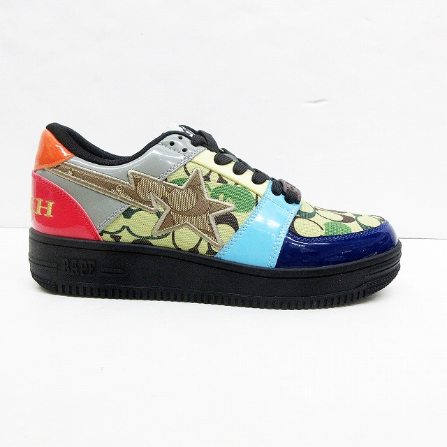 BAPE×COACH BAPESTA 問いあわせ 白 スニーカー