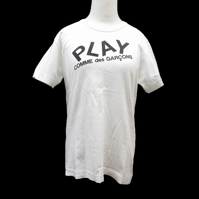 プレイコムデギャルソン Play Comme Des Garcons ロゴ ハート 半袖 Tシャツ カットソー L 白 ホワイト系 レディース 064 ベクトルパーク