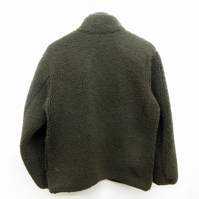 ユニクロ Uniqlo ユー U リバーシブル ボア フリース ジャケット M 緑 グリーン系 黒 ブラック系 メンズ 064 ベクトルパーク