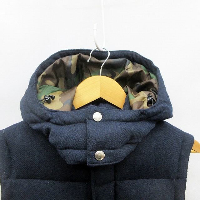 ソフネット SOPHNET. WOOL MELANGE DOWN VEST ウール ダウンベスト S 