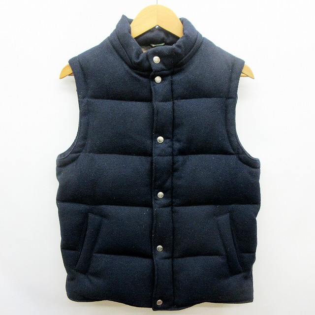 ソフネット SOPHNET. WOOL MELANGE DOWN VEST ウール ダウンベスト S 