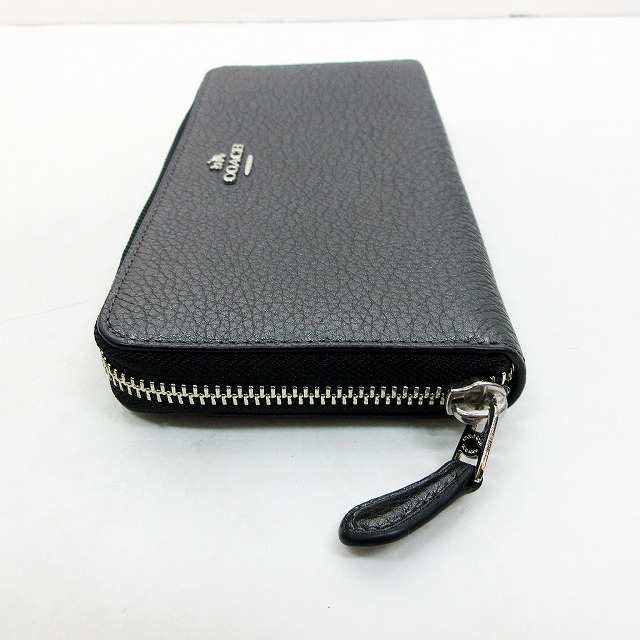 未使用品 コーチ COACH 23554 メタリック レザー ラウンドファスナー 