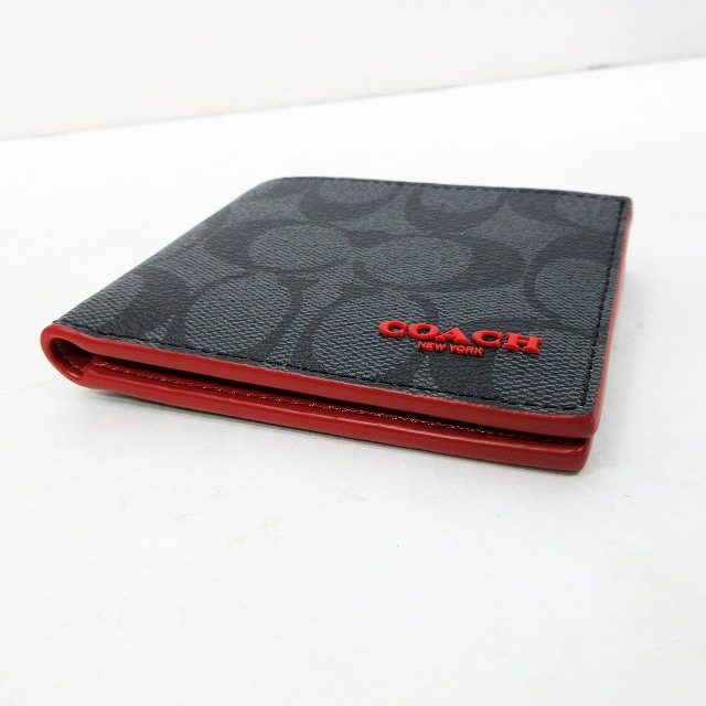 未使用品 コーチ COACH F88123 シグネチャー 二つ折り 財布 札入れ 