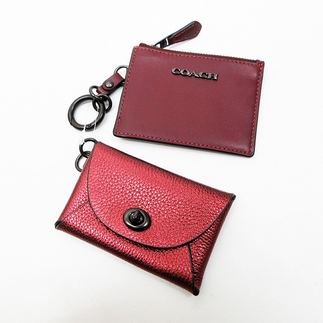 未使用品 コーチ COACH 86406 メタリックレザー カードケース セット  