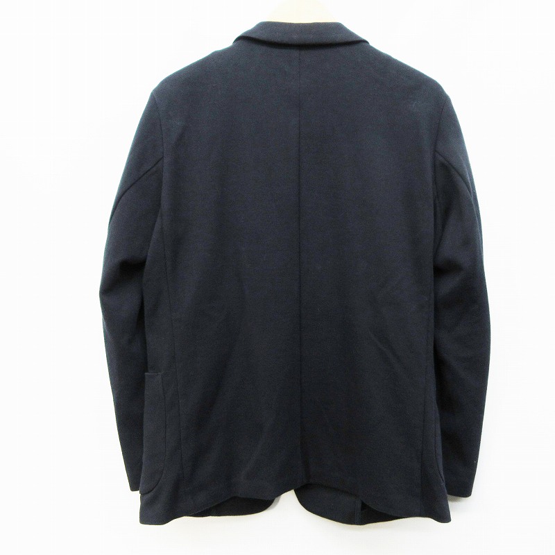 ユニクロ Uniqlo テーラード ジャケット 2b 裏無し 無地 綿 コットン L 紺 ネイビー メンズ 064 ベクトルパーク