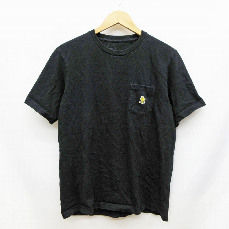 ユニクロ Uniqlo Ut Kaws Peanuts スヌーピー Tシャツ カットソー 半袖 丸首 綿 コットン 100 L 黒 ブラック系 メンズ 064 ベクトルパーク