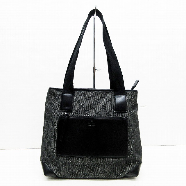 グッチ GUCCI 28893 GGキャンバス トートバッグ 黒 ブラック系 伊製 