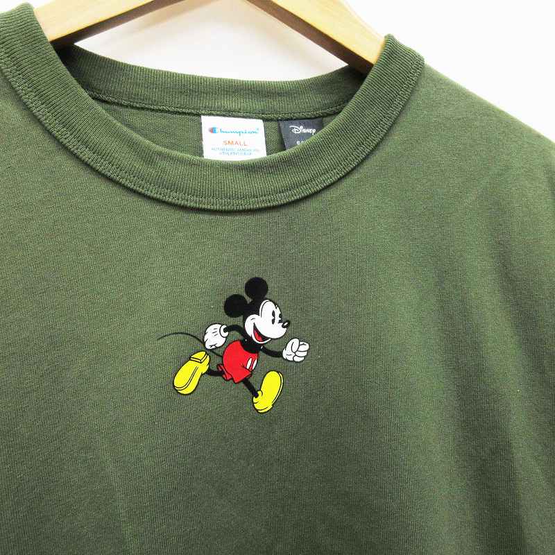 チャンピオン Champion ビームスボーイ Beams Boy ディズニー Disney Tシャツ カットソー 半袖 丸首 クルーネック ミッキーマウス プリント 綿 コットン 100 S オリーブグリーン レディース 064 ベクトルパーク チャンピオン Champion ビームスボーイ Beams Boy ディズニー Disney Tシャツ カットソー 半袖 丸首 クルーネック ミッキーマウス プリント 綿 コットン 100 S オリーブグリーン レディース 064 ベクトルパーク