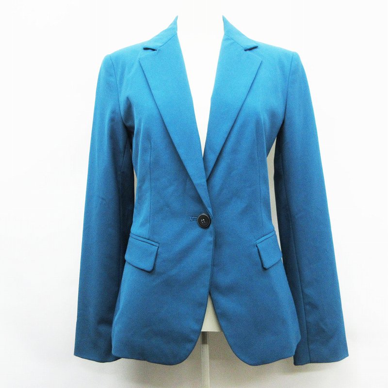 ザラ Zara セットアップ スーツ テーラード ジャケット テーパード パンツ 無地 38 M相当 青緑 ターコイズブルー レディース 064 ベクトルパーク