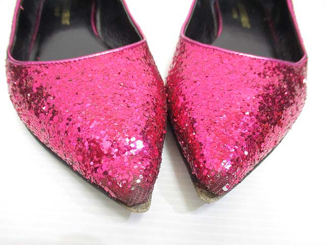 サンローラン パリ SAINT LAURENT PARIS パンプス グリッターラメ 