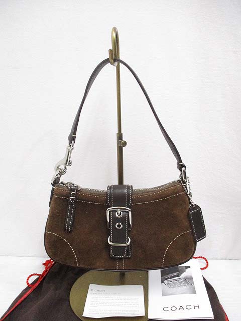 COACH コーチ ポーチ ブラウン スエード レディース 240001115858