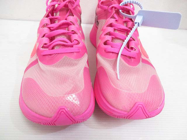 未使用品 ナイキ NIKE OFF-WHITE THE 10 NIKE ZOOM FLY PINK AJ4588 