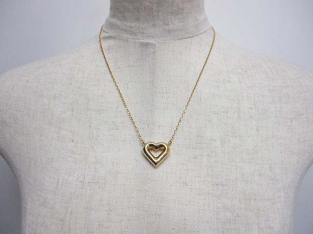 美品 ルイヴィトン LOUIS VUITTON ネックレス LV&V ハート M61136  