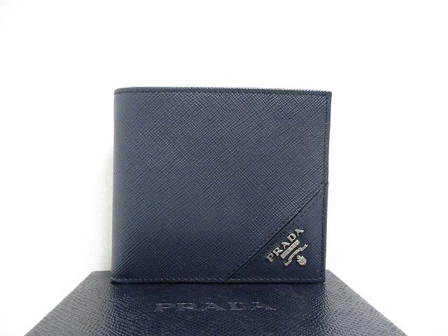 未使用品 プラダ PRADA 2MO738 二つ折り 財布 サフィアーノレザー  