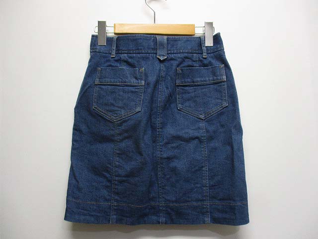 値下げ！希少】バーバリーブルーレーベル.デニム.ミニスカート.ロゴ刺繍.金ボタン BURBERRY BLUE LABEL デニム ミニスカート 値下げ！希少】バーバリー