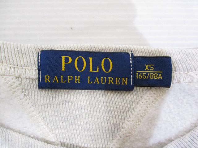 【美品】POLO RALPH LAUREN 長袖 スウェット オートミール XS 美品】POLO RALPH LAUREN 長袖 スウェット オートミール XS POLO RALPH