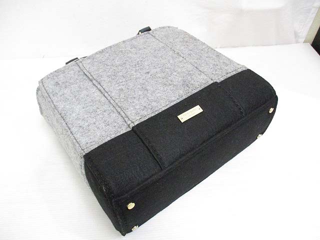 未使用品 ケイトスペード KATE SPADE フェルト トート ハンド バッグ  