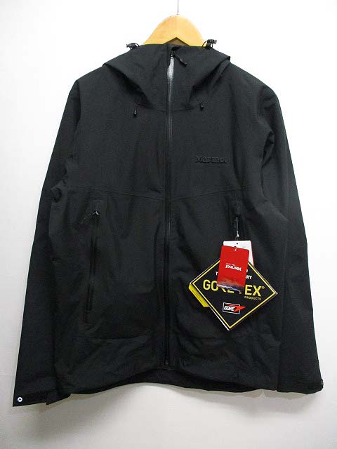 未使用品 マーモット Marmot Tomnjk02 コモド ジャケット M 黒ブラック アウトドア Gore Tex ウインドブレーカー 収納袋 タグ付き 正規 メンズ 065 ベクトルパーク