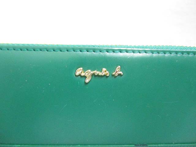 未使用品 アニエスベー agnes b. 長財布 ラウンドファスナー レザー 