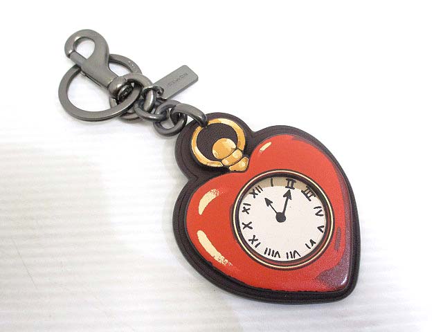 コーチ Coach 美品 オズの魔法使い キーリング キーホルダー チャーム レザー 時計モチーフ レディース 065 ベクトルパーク