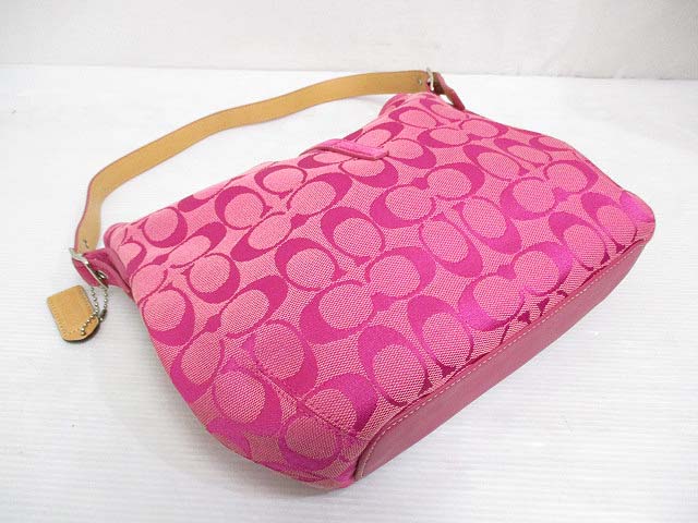 コーチ COACH 6845 ワンショルダー ハンド バッグ ピンク ソフト 