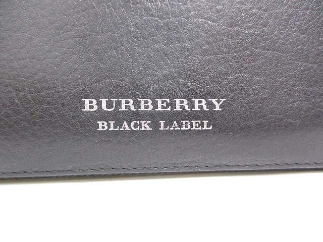 バーバリーブラックレーベル BURBERRY BLACK LABEL 長財布 レザー 