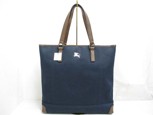 未使用品 バーバリー BURBERRY トート バッグ キャンバス レザー  