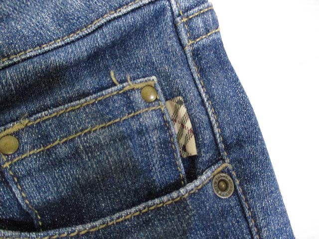 バーバリー折り返しデニム バーバリーブルーレーベル BURBERRY BLUE LABEL クロップド