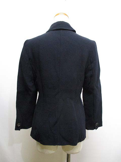 ポールスチュアート Paul Stuart ステンカラー ジャケット 7ar 濃紺 ネイビー 毛100 レディース 065 1005 ベクトルパーク