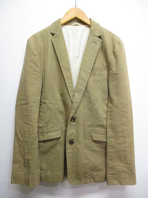 ラウンジリザード Lounge Lizard コットン テーラード ジャケット 2 ベージュ 裏地付き 日本製 メンズ 065 ベクトルパーク