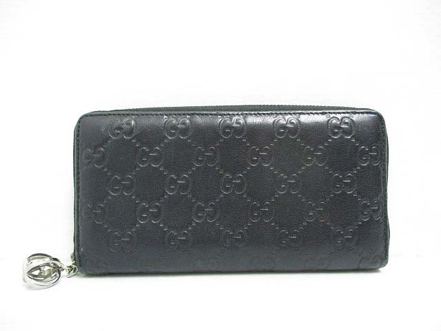 グッチ Gucci グッチシマ レザー 長財布 ラウンドファスナー ブラック 黒 Gg メンズ レディース 065 ベクトルパーク