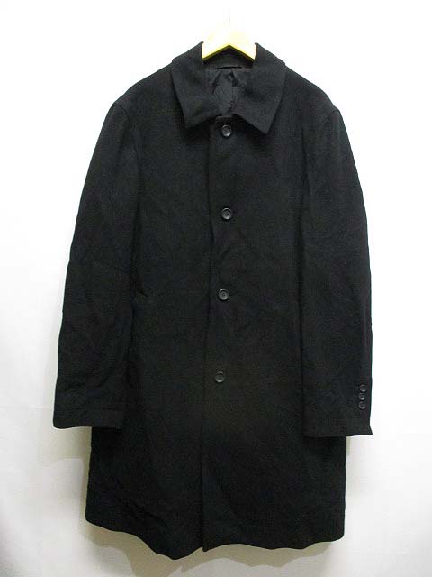 セオリー Theory ステンカラー ロング コート 黒 ブラック アウター 裏地付き メンズ 065 ベクトルパーク