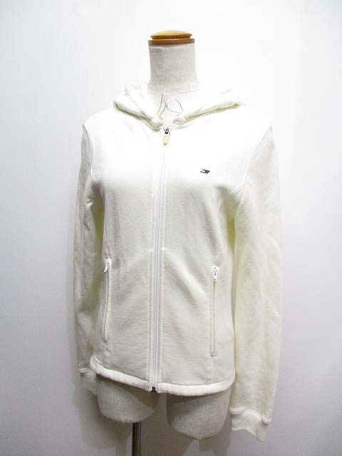 トミーヒルフィガー Tommy Hilfiger Sport スウェット ジップ パーカー S 36 オフホワイト ロゴ刺繍 ジップポケット レディース 065 ベクトルパーク トミーヒルフィガー Tommy Hilfiger Sport スウェット ジップ パーカー S 36 オフホワイト ロゴ刺繍 ジップポケット レディース 065 ベクトルパーク