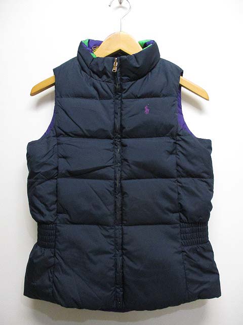 ラルフローレン RALPH LAUREN 美品 子供服 リバーシブル ダウン ベスト 