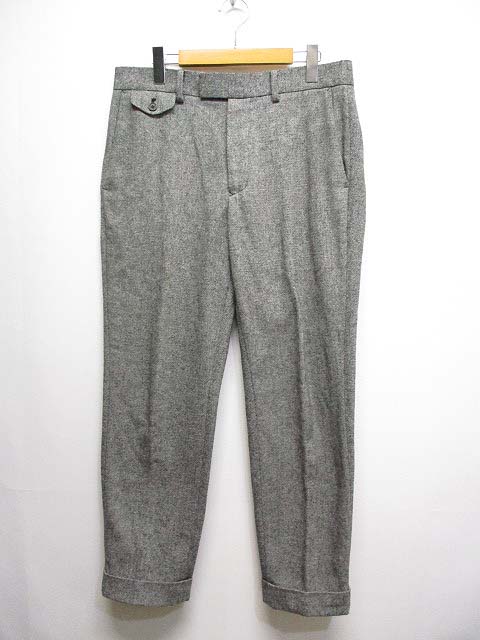 グローバルワーク Global Work ツイード パンツ ウール混 L グレー ジッパーフライ メンズ 065 ベクトルパーク