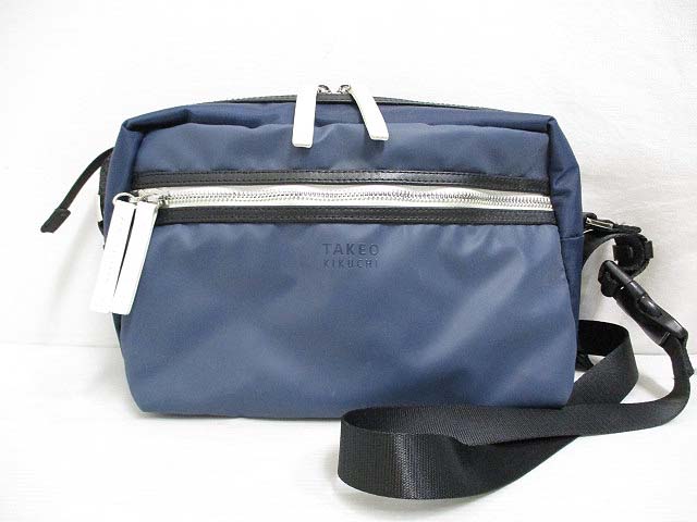 タケオキクチ Takeo Kikuchi ショルダー バッグ ナイロン 紺 ネイビー ショルダーストラップ着脱 メンズ 065 ベクトルパーク