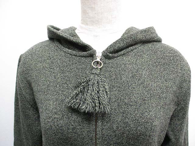 アニエスベー agnes b. ジップ ニット パーカー ジャケット グレー系 