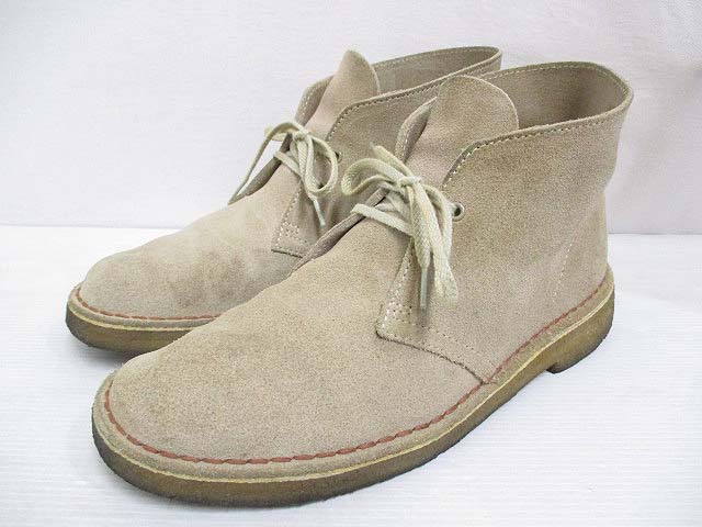 クラークス Clarks デザート ブーツ Us7 ベージュ チャッカ スエード シューズ 靴 レースアップ メンズ 065 1506 ベクトルパーク