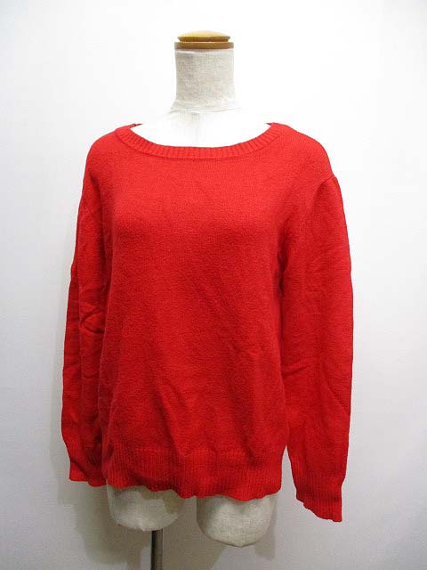 ルノンキュール Lugnoncure 長袖 ニット セーター カットソー M 赤 レディース 065 ベクトルパーク