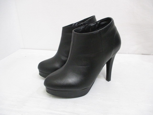 グレイル Grl ブーティー ショート ブーツ 23 5cm 黒 ブラック フェイクレザー サイドジップ 靴 シューズ レディース 065 ベクトルパーク